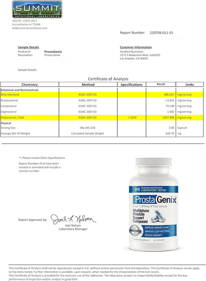 ProstaGenix Multiphase Prostate Supplement 90 Capsules
